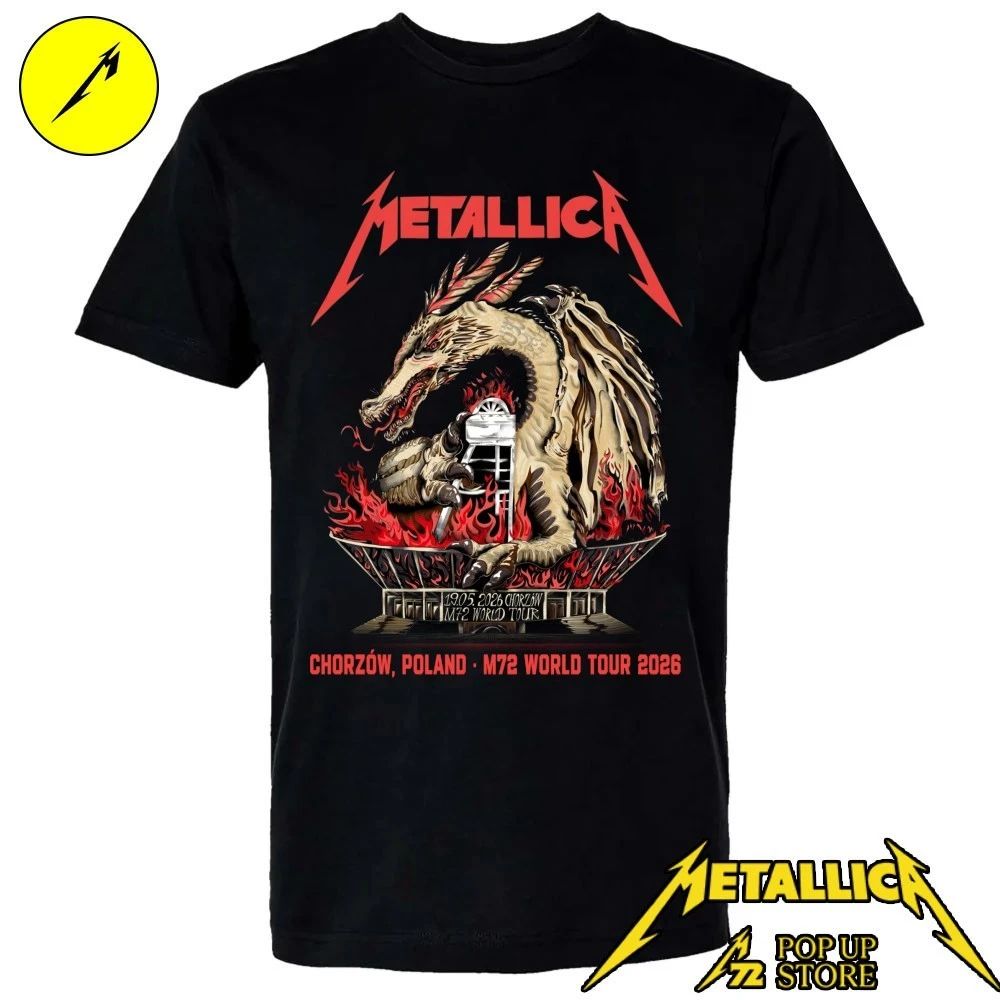 Metallica at Stadion Śląski in Chorzów, Poland, on May 19, 2026 M72 World Tour 2026 The Silesian Dragon Shirt