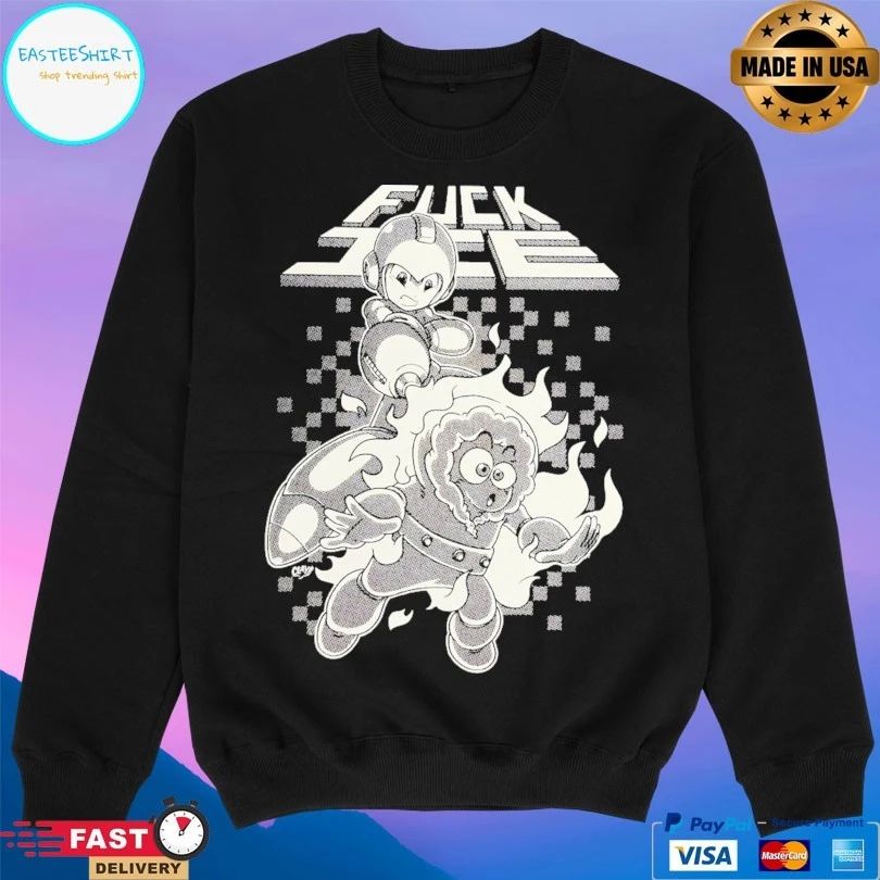 Mega Man Fuck Ice Clay Gram Art T-shirts