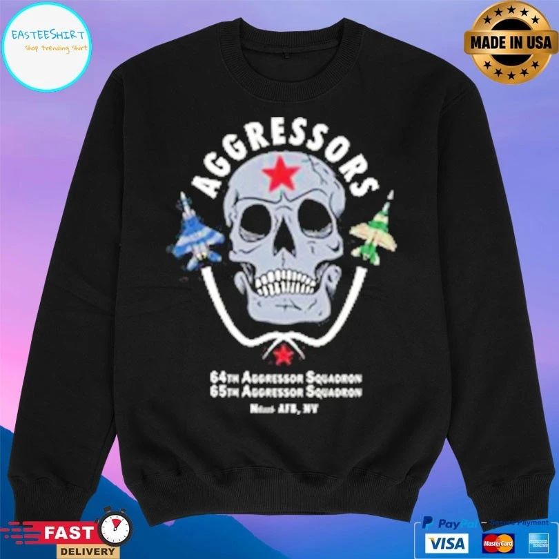 Aggressors 64th Aggressor Squadron Skull T-shirt