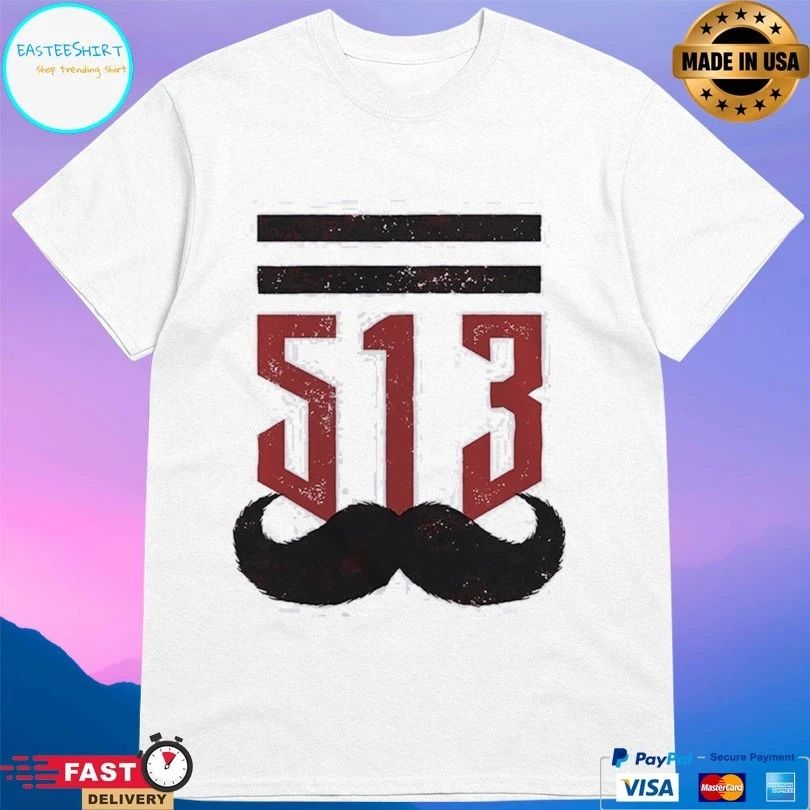 The 513 Stache Cincinnati Baseball T-shirts