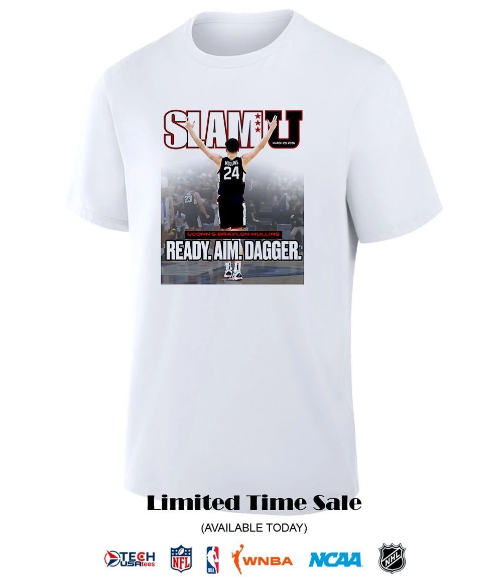 SLAM UConn Huskies Braylon Mullins ready aim dagger shirt by slamgoods