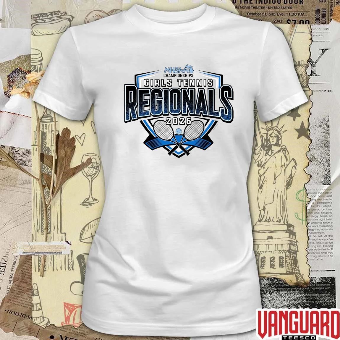 2026 MHSAA Championships Girls Tennis Regionals Logo t-shirt