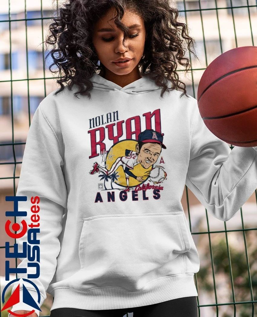 Los Angeles Angels Nolan Ryan California signature caricature shirt