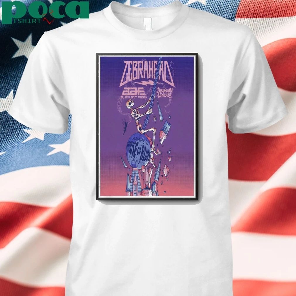 Zebrahead Jan 17 2026 Anaheim CA Poster shirt