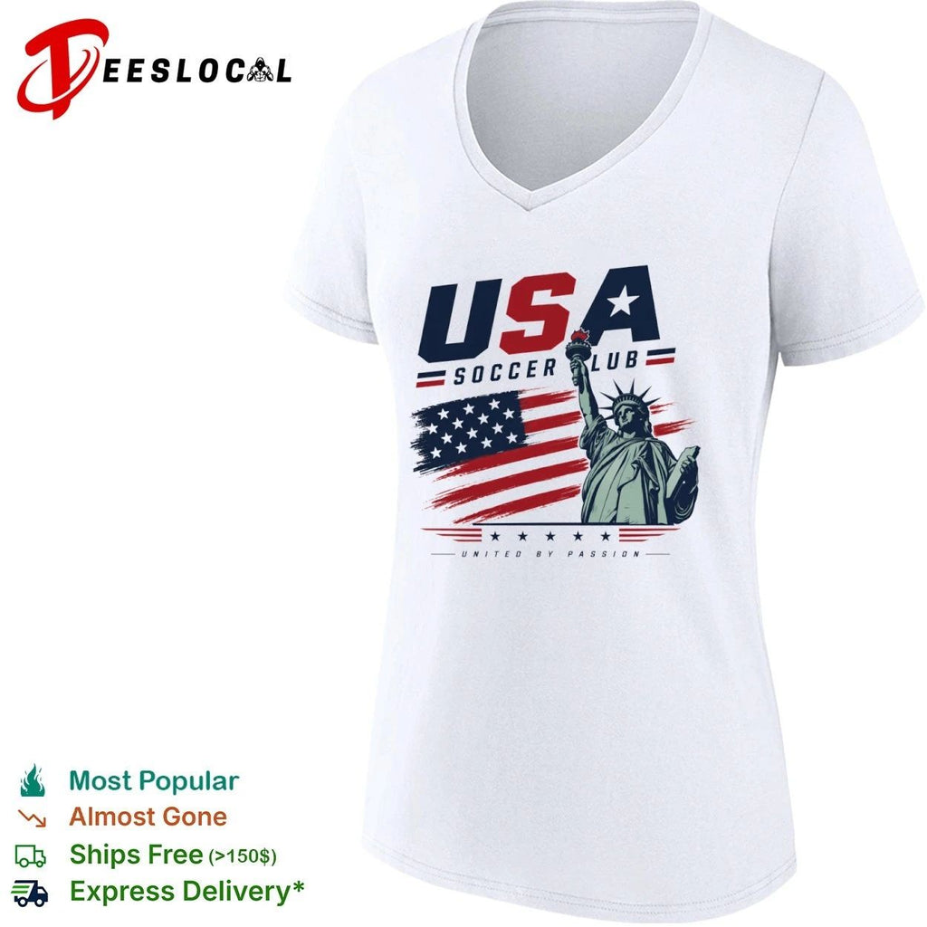 USA Soccer Club Statue of Liberty United by Passion T-shirt