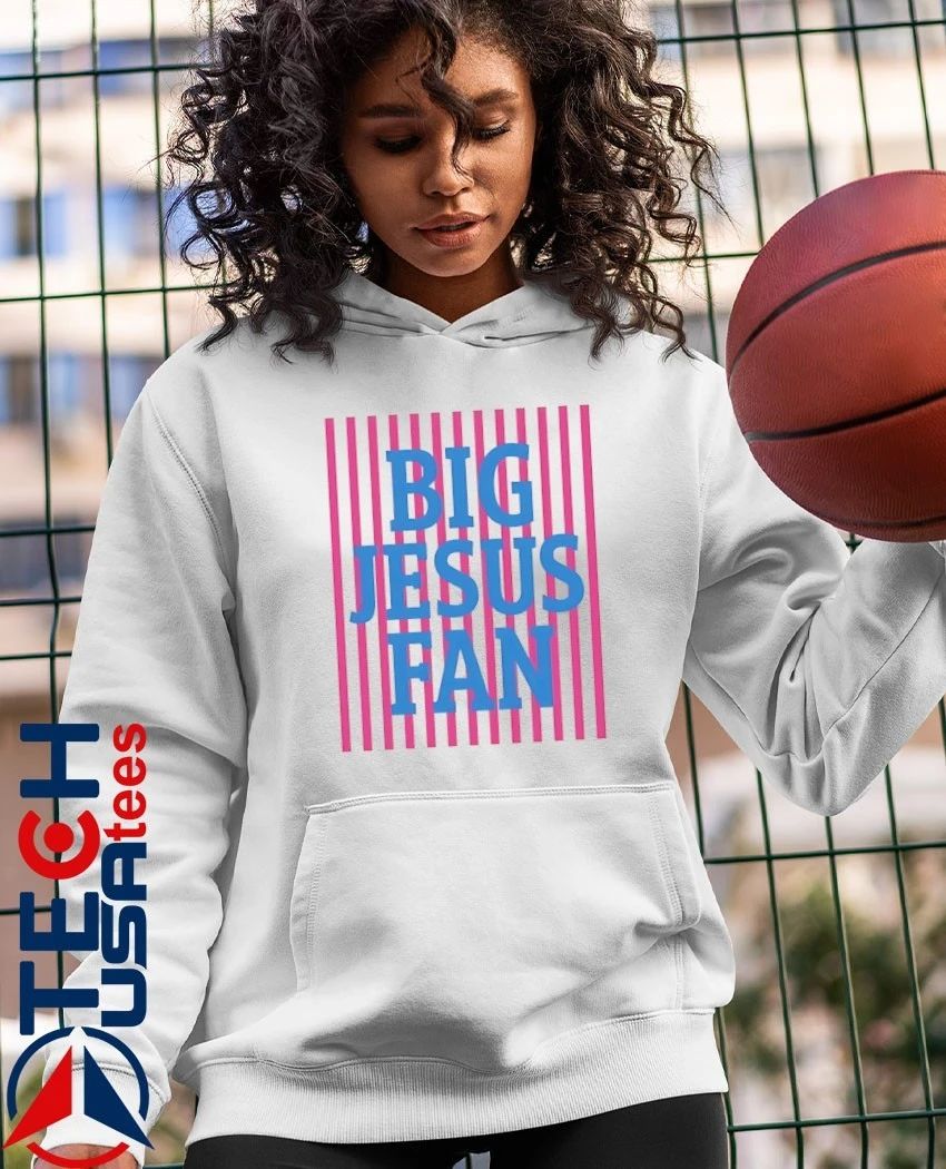 Big Jesus Fan Preppy Christian striped shirt