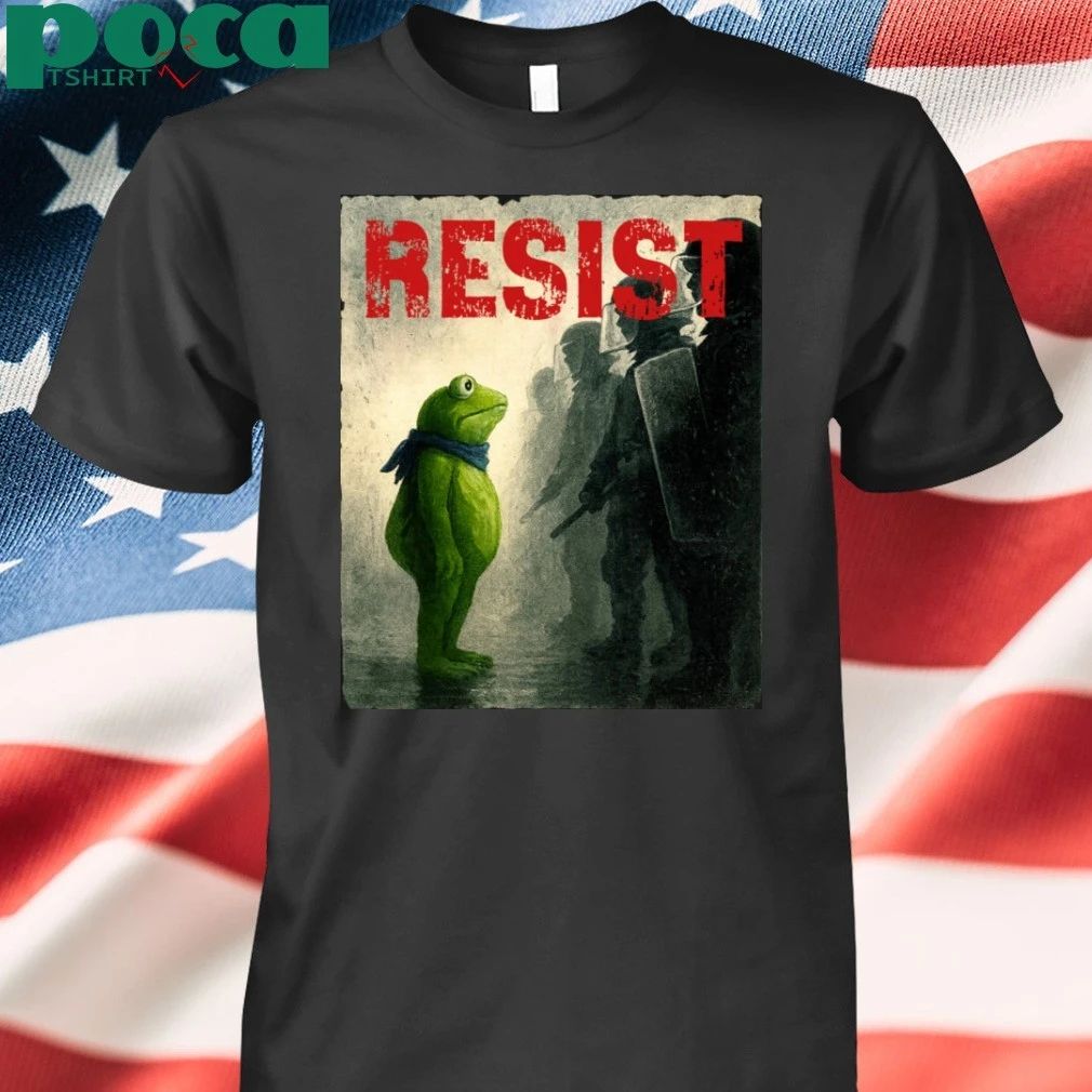 Frogs Against Fascism Portland Frog vs Soldier T-shirt