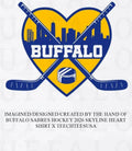Buffalo Sabres Hockey 2026 skyline heart shirt