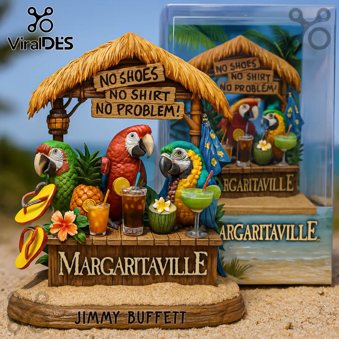 Jimmy Buffett Margaritaville Parrot Acrylic Plaque