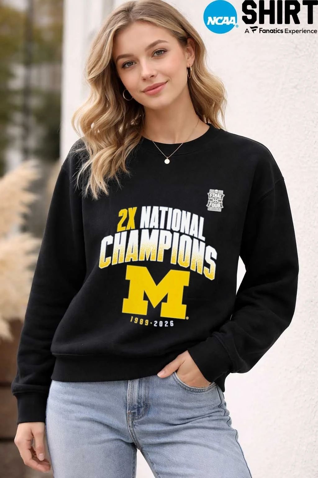 Michigan Wolverines Two-Time NCAA Men’s Basketball National Champions Post Move T-Shirt
