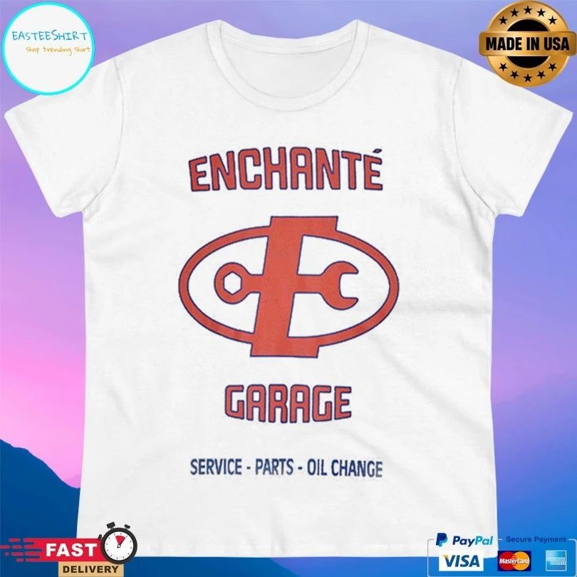 Enchanté Garage Service Parts Oil Change T-shirt