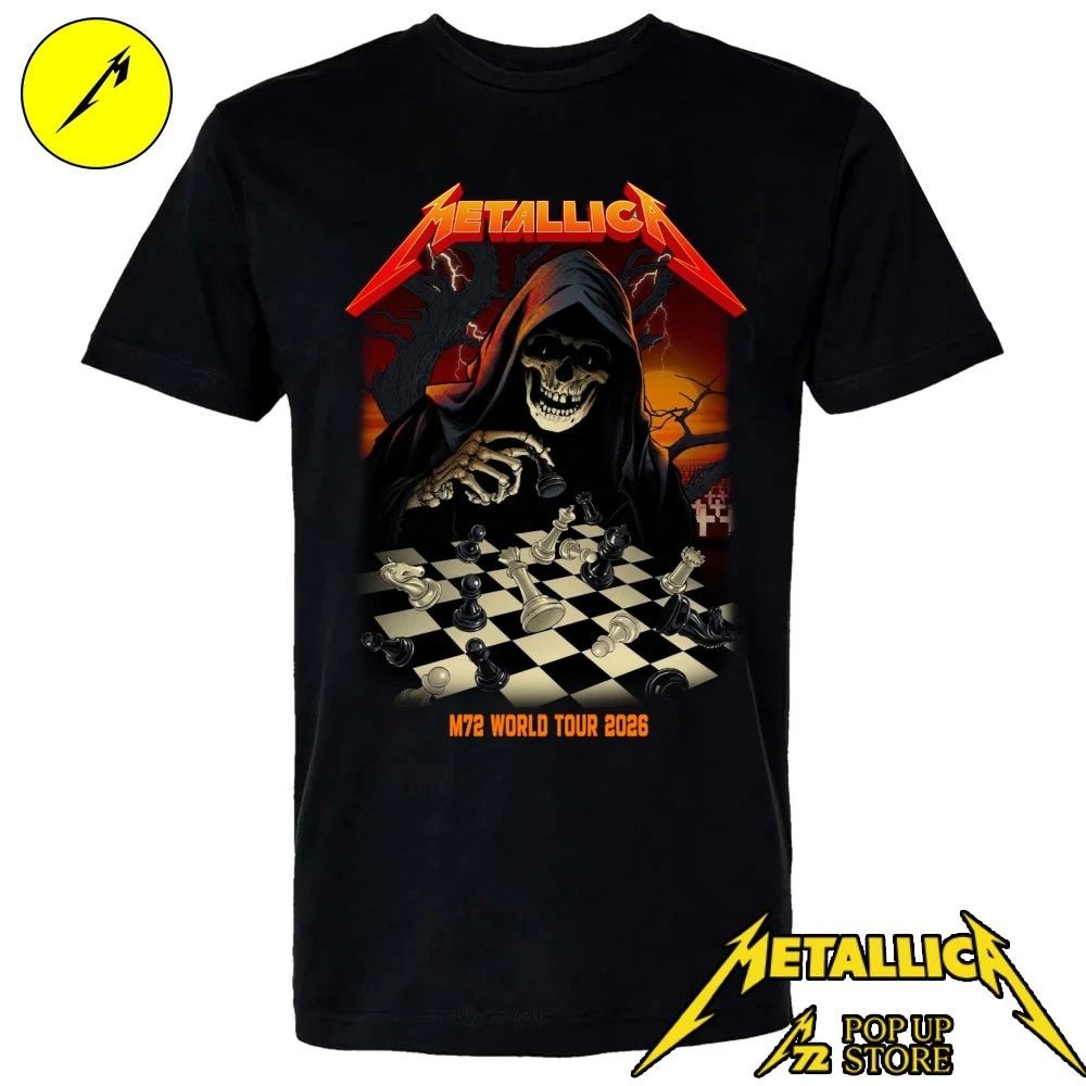 Metallica M72 Frankfurt Pop-Up Shop May 22 and 24, 2026 limited-edition poster by Vance Kelly M72 World Tour 2026 Shirt