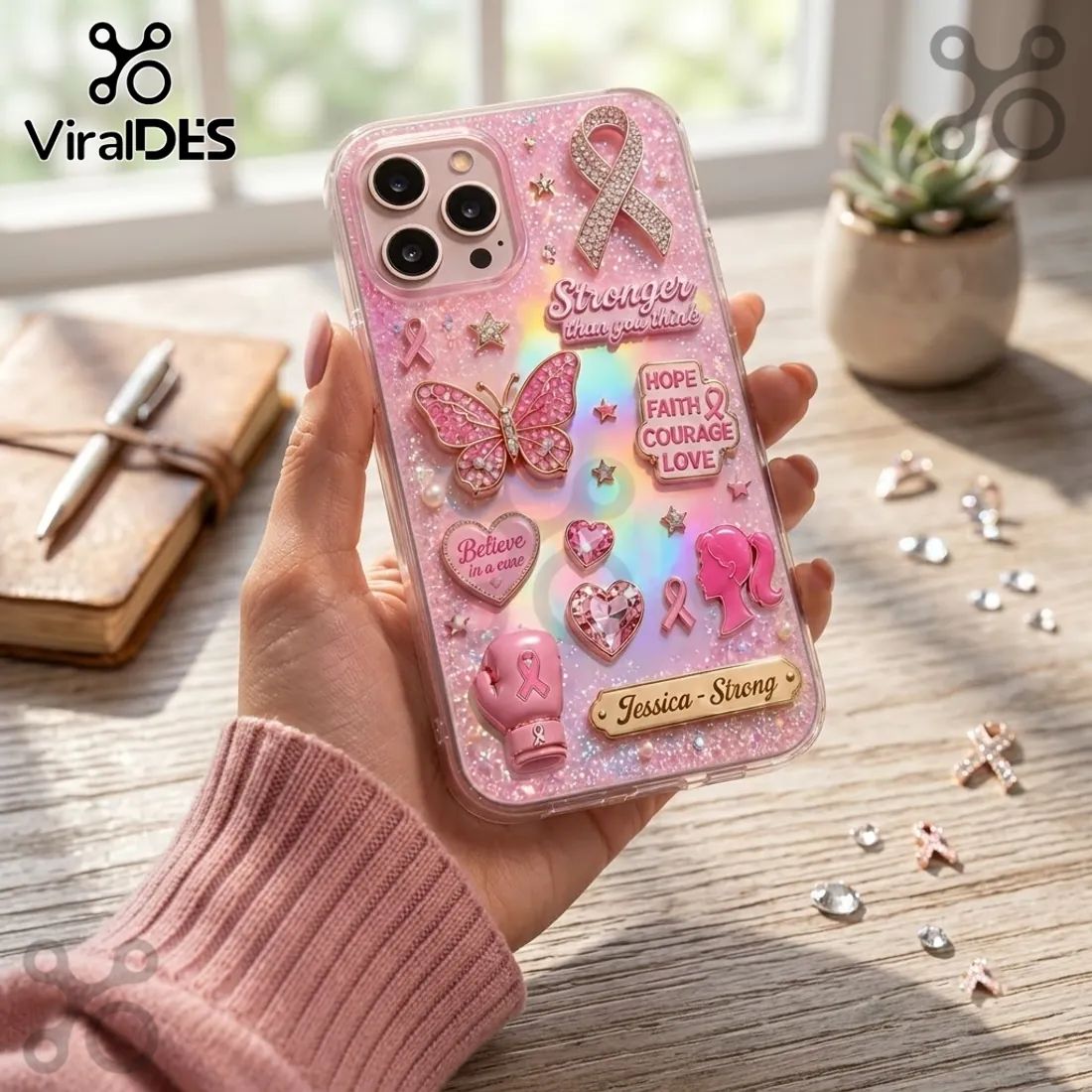 Jessica Strong Breast Cancer Awareness 3D Phone Case