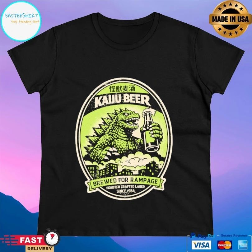 Kaiju Beer Brewed For Rampage Monster Crafted Lager Since 1954 T-shirts