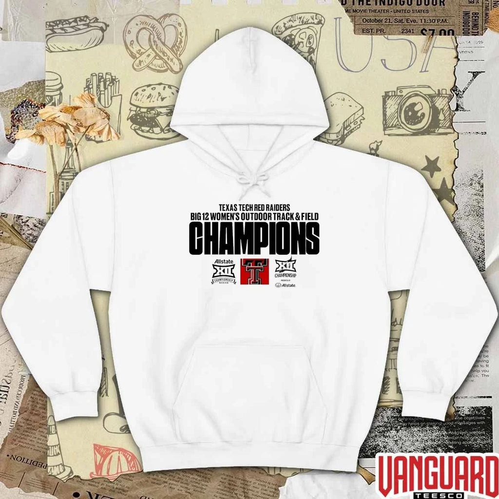 Texas Tech Red Raiders 2026 Big 12 Women’s Outdoor Track & Field Champions Logos t-shirt