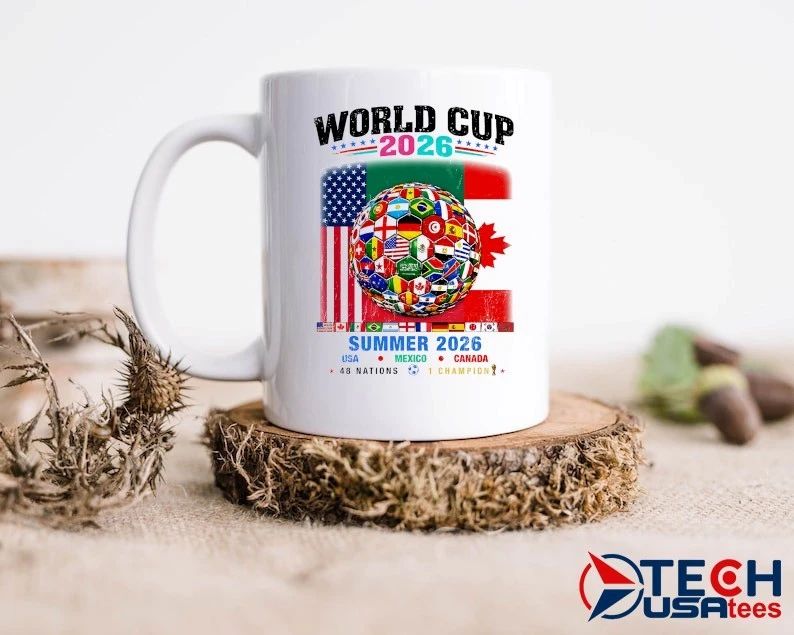World Cup 2026 Summer USA Mexico Canada 48 Nations 1 Champion flag shirt