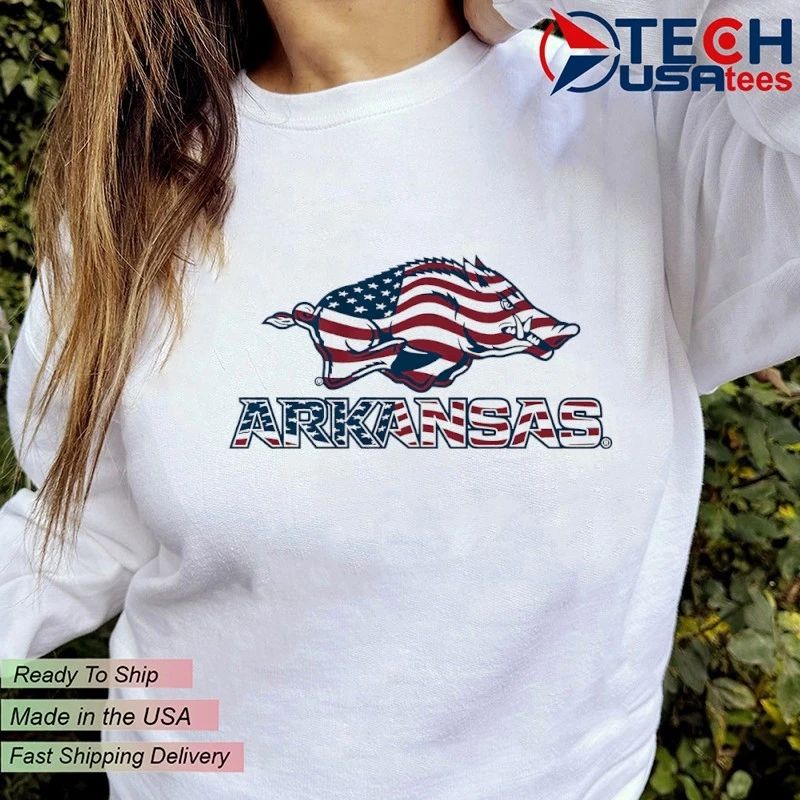 Arkansas Razorbacks Patriotic Marks Primary Logo Stack shirt
