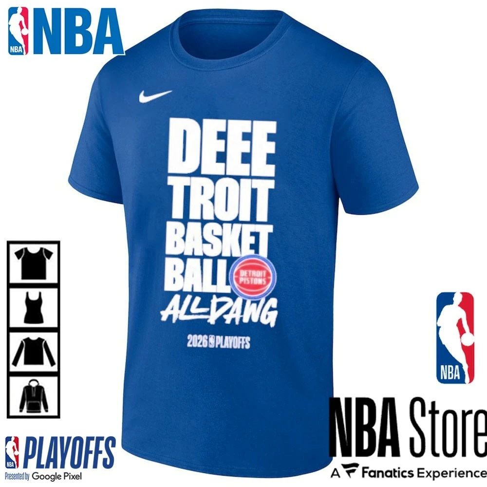 Deeetroit Basketball All Dawg Detroit Pistons 2026 NBA Playoffs Shirt