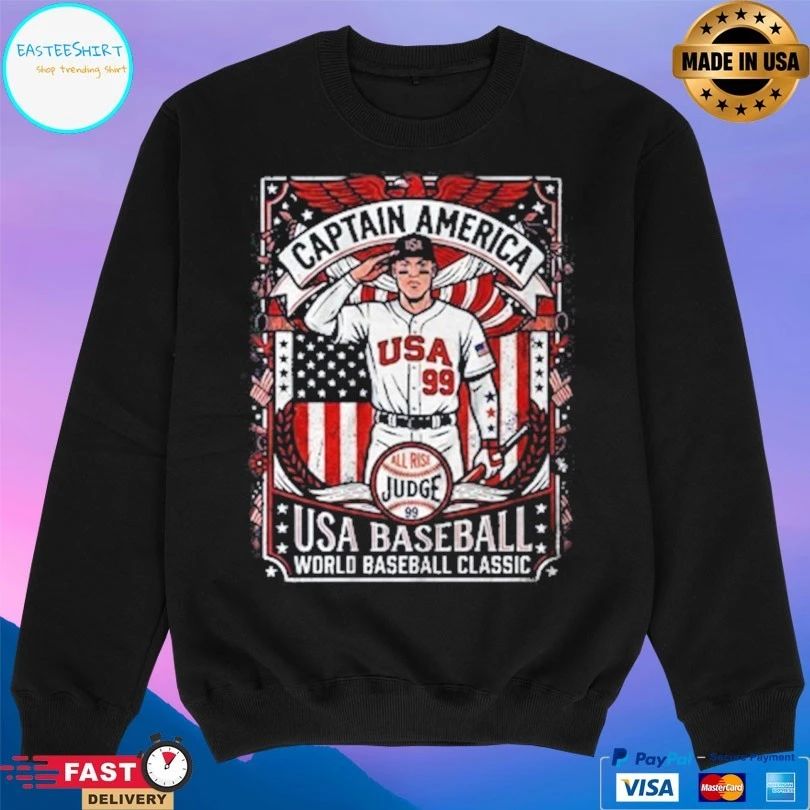 Judge Captain America USA 99 Baseball World Baseball Classic T-shirts