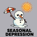 Seasonal Depression Melting Snowman
