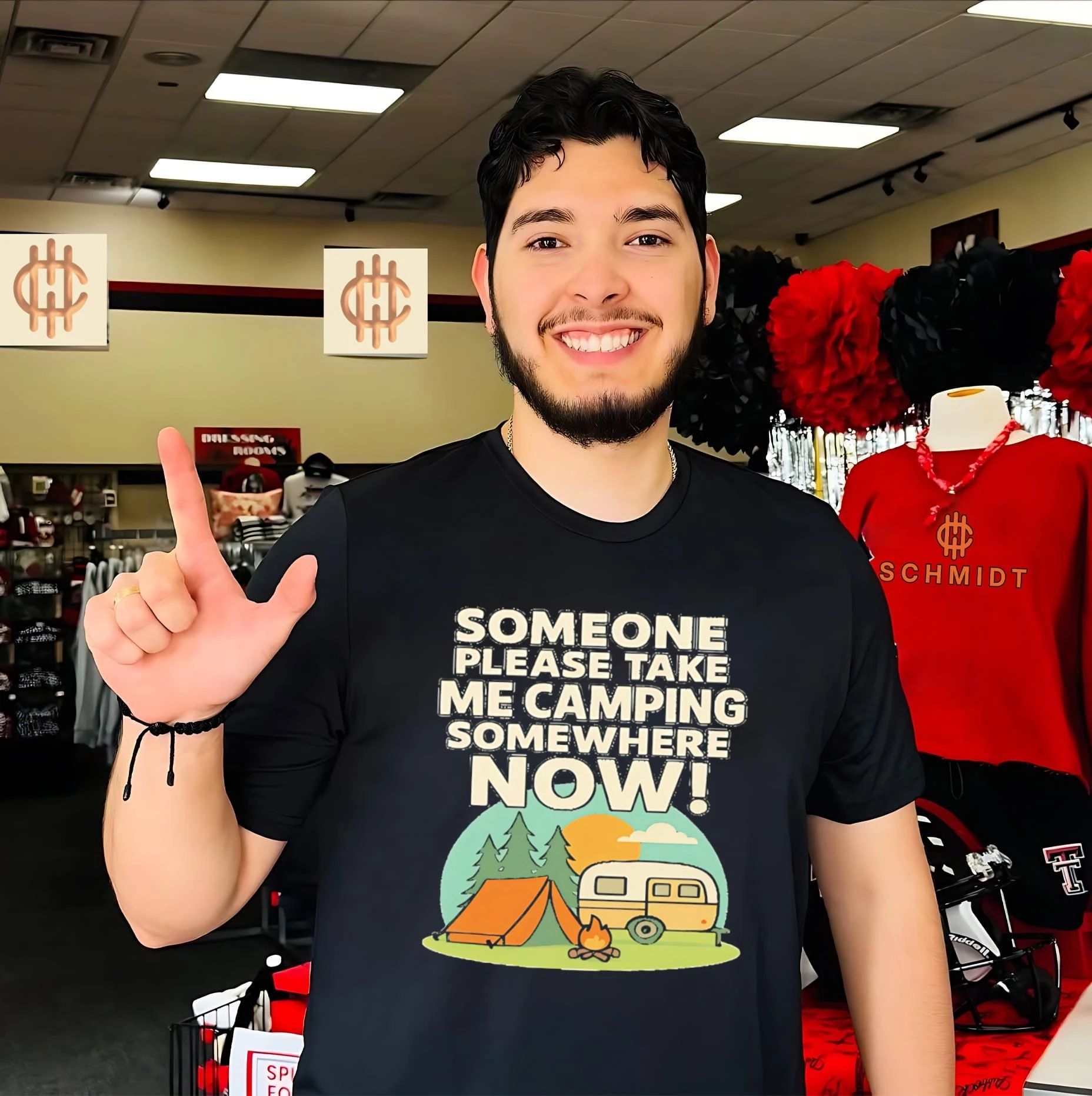 Someone please take me camping somewhere now vintage shirt