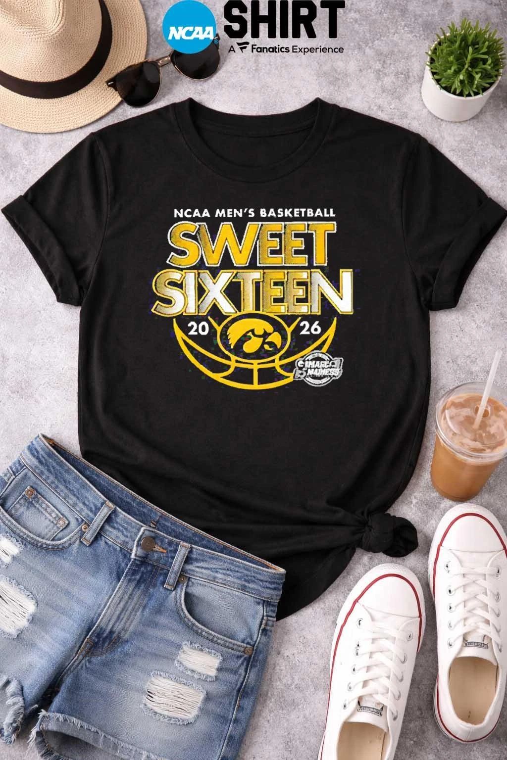 Iowa Hawkeyes Men’s Basketball 2026 Sweet Sixteen Shirt