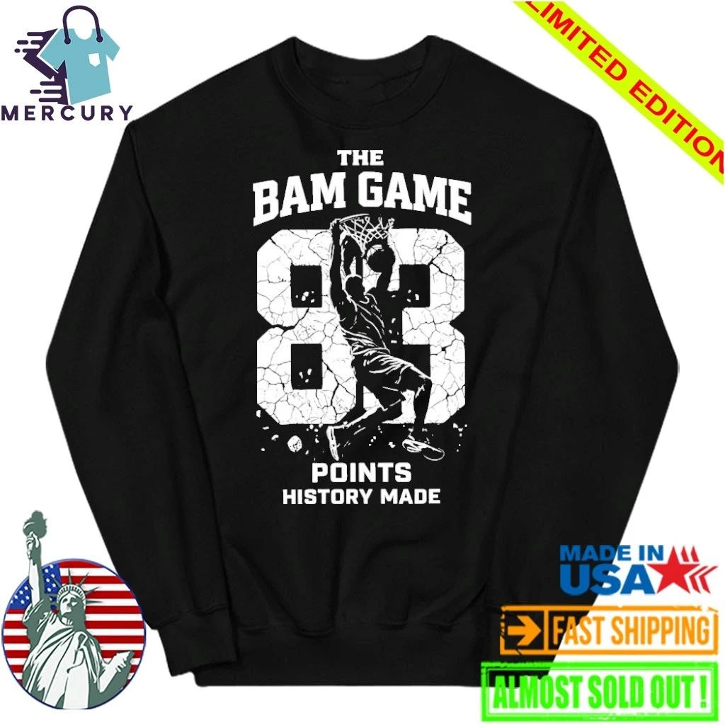Bam Adebayo Miami Heat The Bam Game 83 Point History Made Shirt