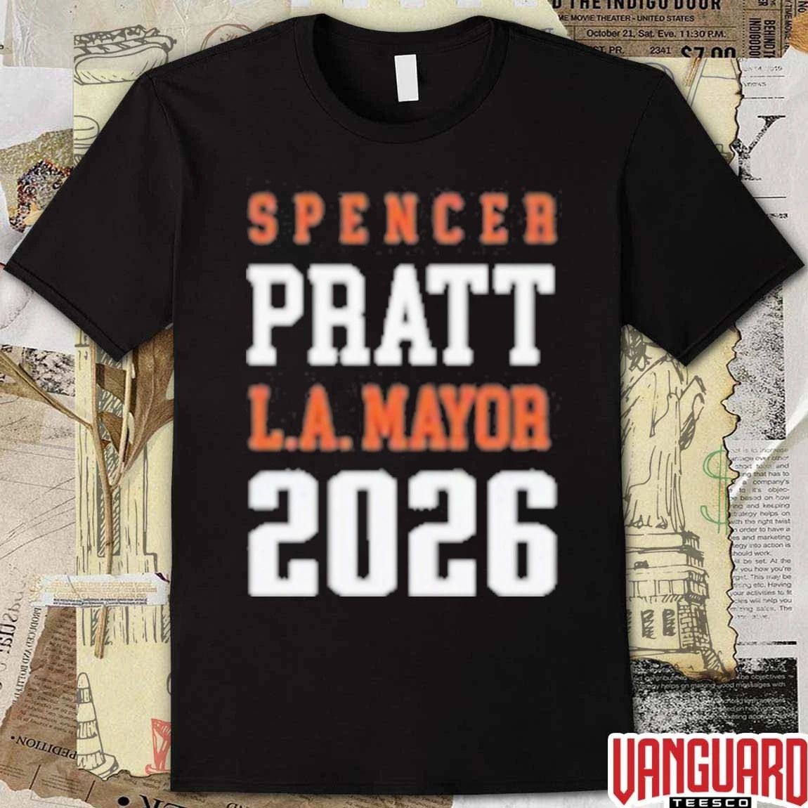 Vote Spencer Pratt for Mayor of Los Angeles 2026 Election t-shirt