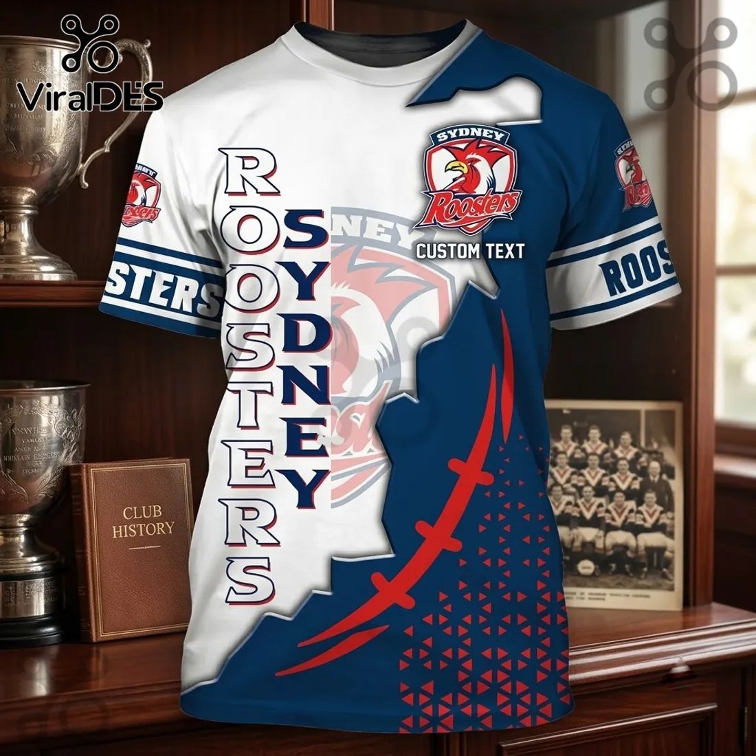 Sydney Roosters NRL Navy White Shirt