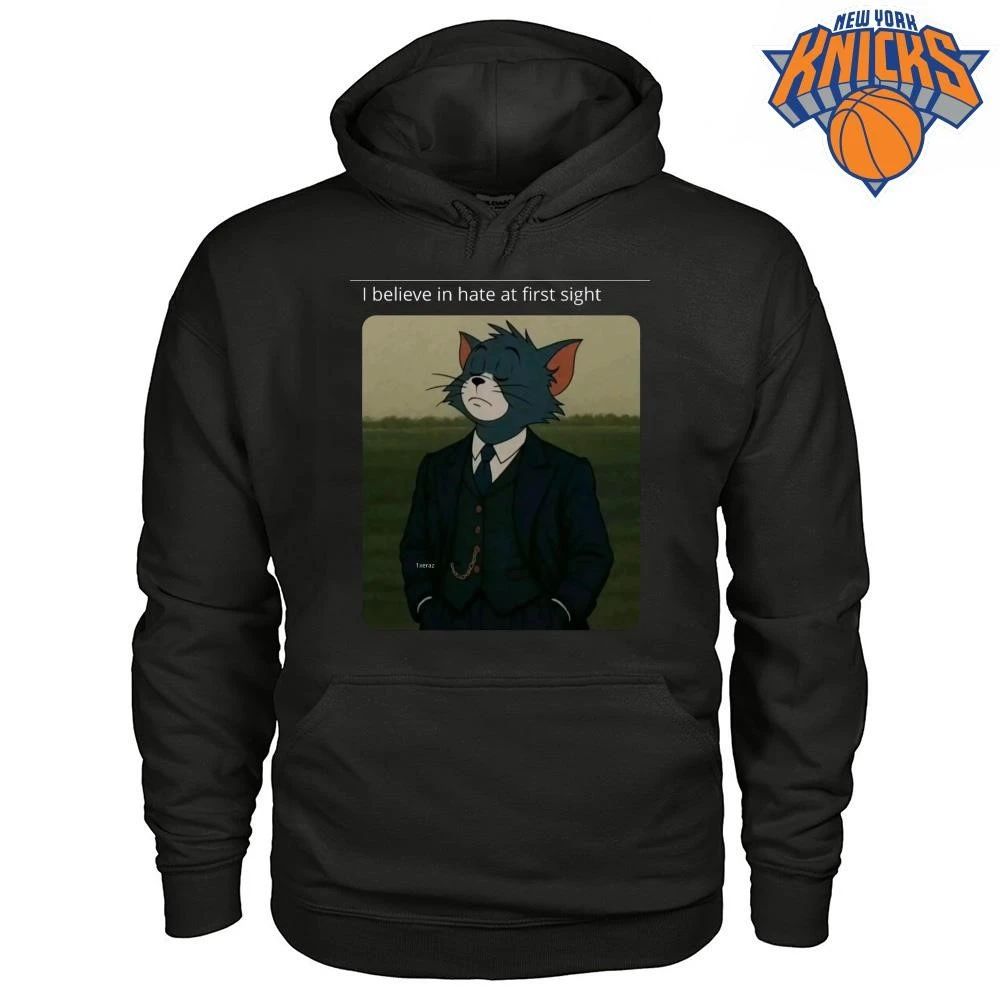 Tom Cat In Suit I Believe In Hate At First Sight Funny Meme Shirt