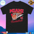 Miami RedHawks Oh Basketball Retro Swish T-shirts