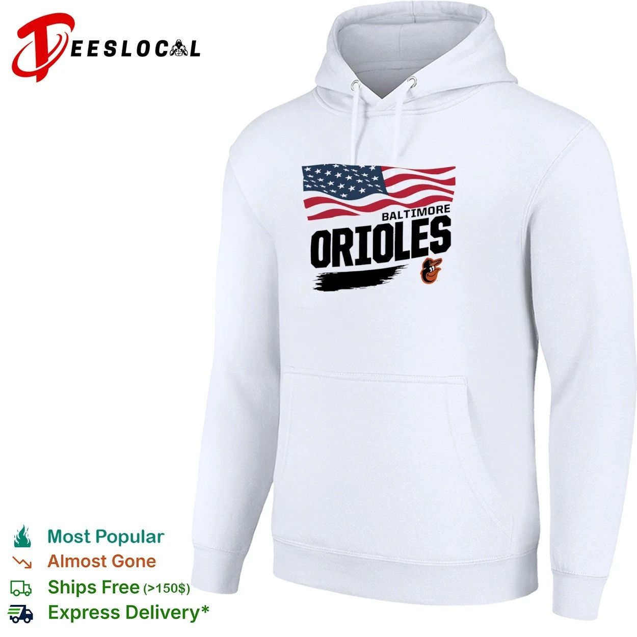 Baltimore Orioles Waving Flag Baltimore Orioles T-shirt