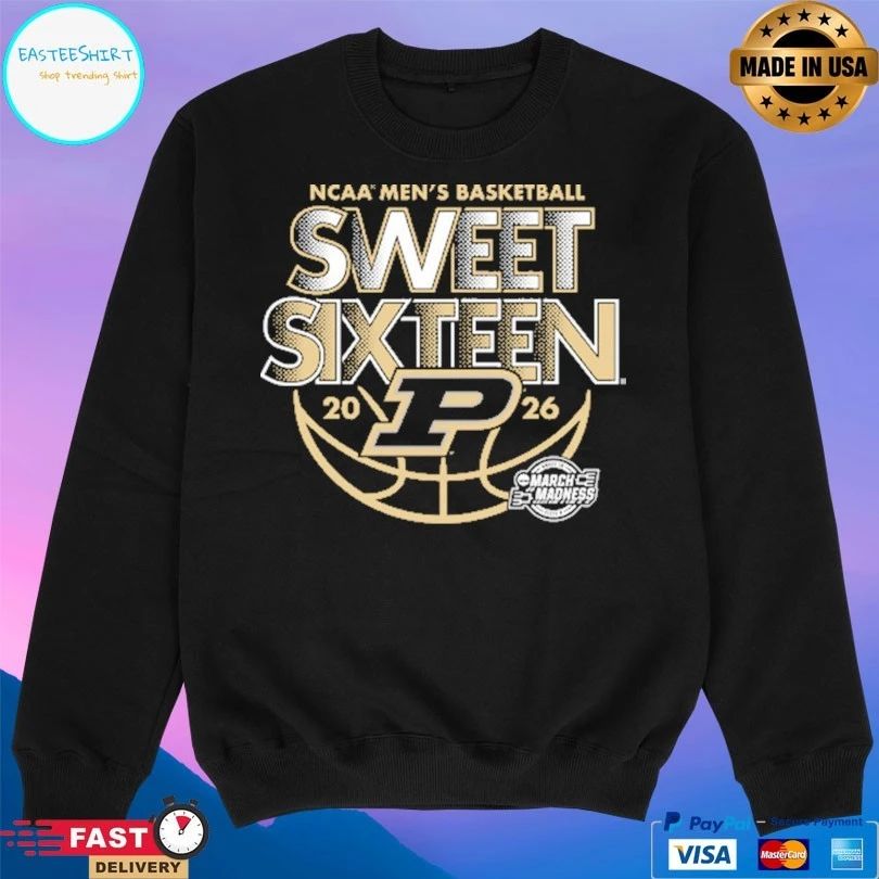Purdue Boilermakers Ncaa Men’s Basketball Sweet Sixteen 2026 March Madness T-shirts