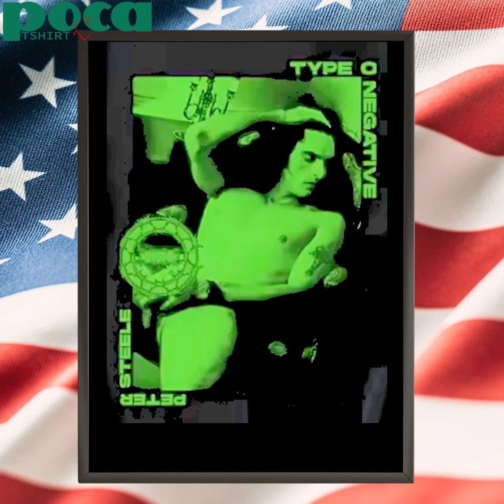 Type O Negative Peter Steele Green Graphic T Shirt Vintage Goth Band T-shirt