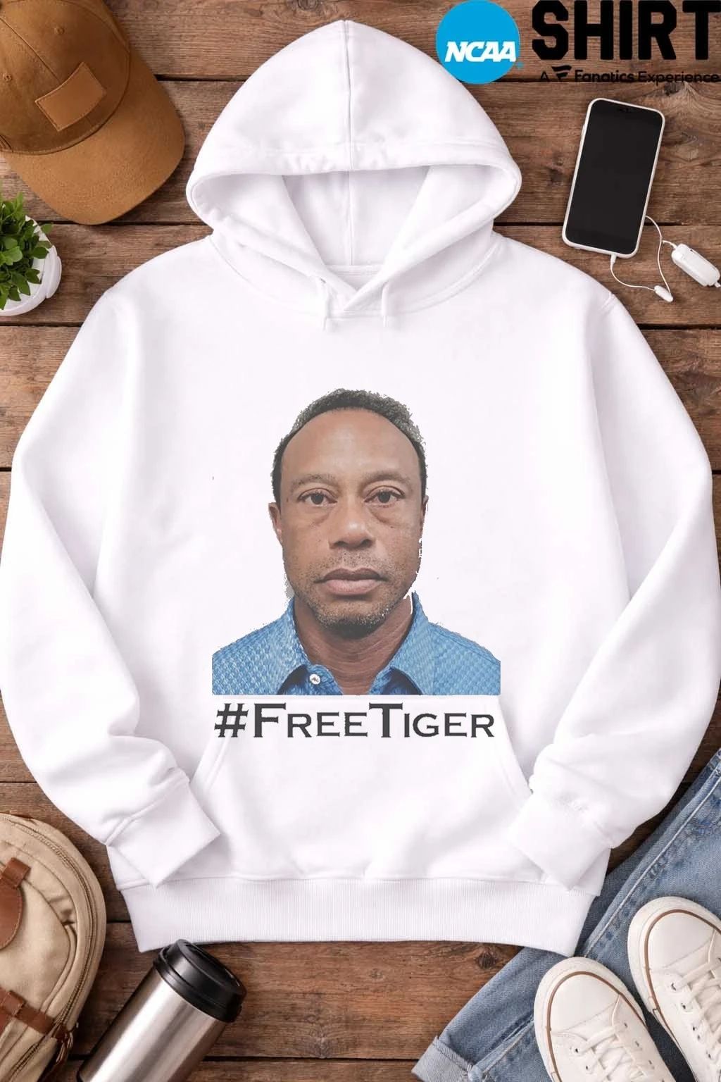 Free Tiger And Woods Mugshot Shirt