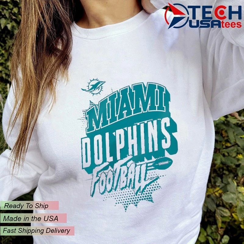 Miami Dolphins Football Natural Action Comic shirt