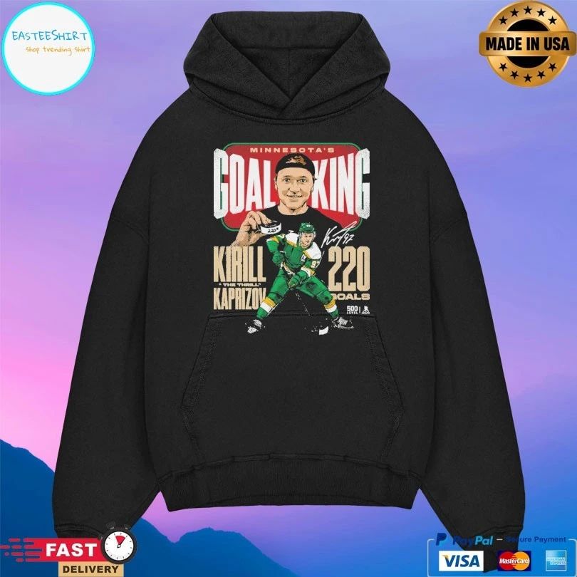 Minnesota Goal King Kirill Kaprizov The Thrill 220 Goals T-shirts