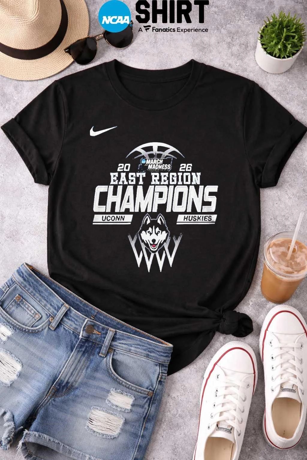 UConn Huskies East Region Champions 2026 T-Shirt
