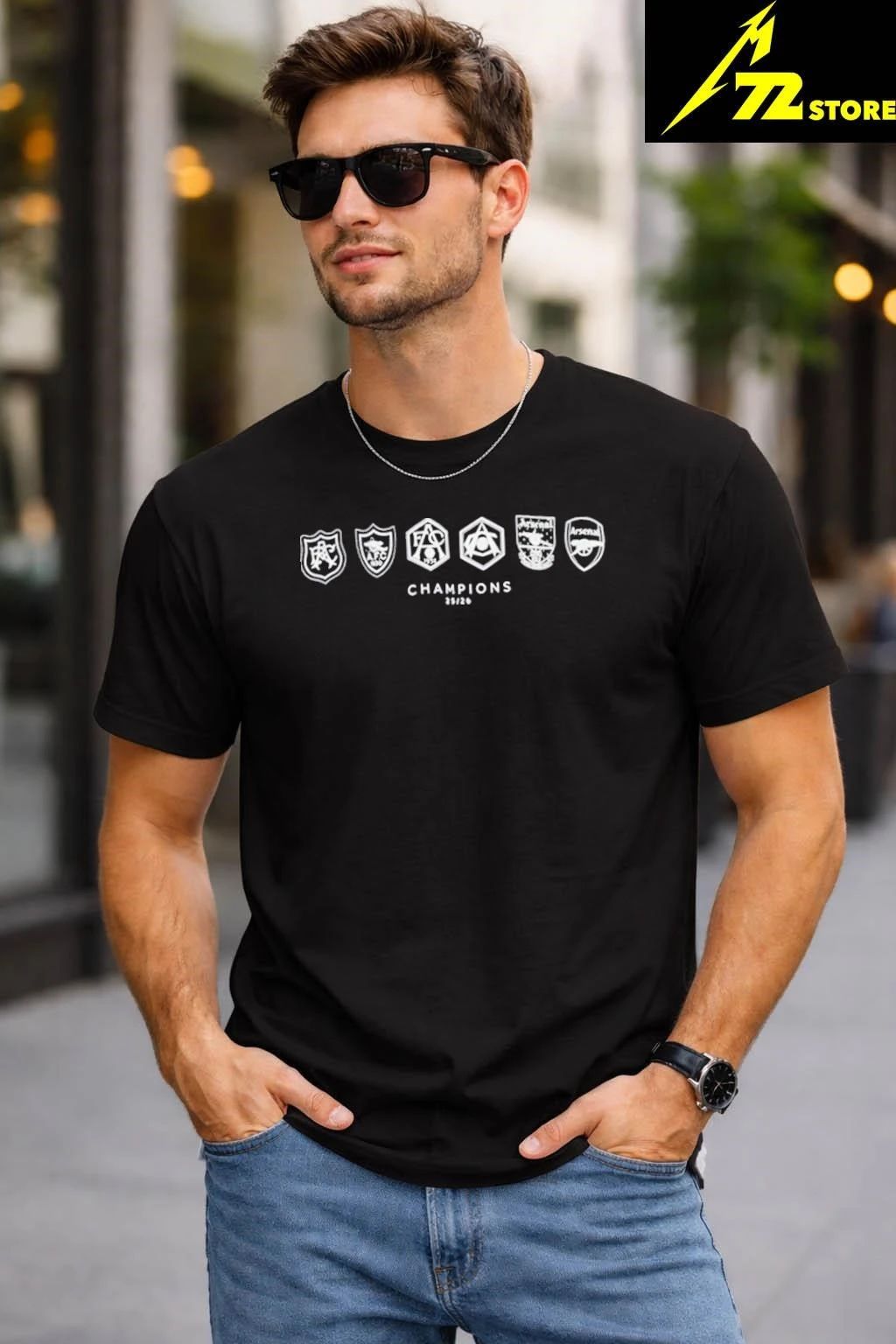 Arsenal 2026 Premier League Champions Where We Belong All Logos Shirt