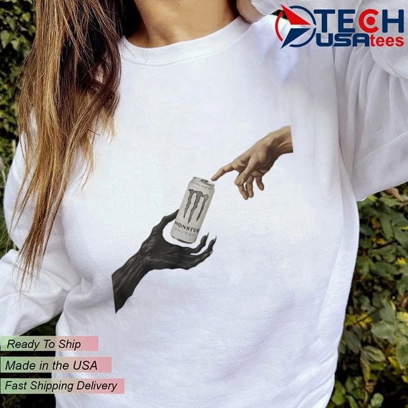 Titan Claw by White Monster The Creation of Adam parody shirt