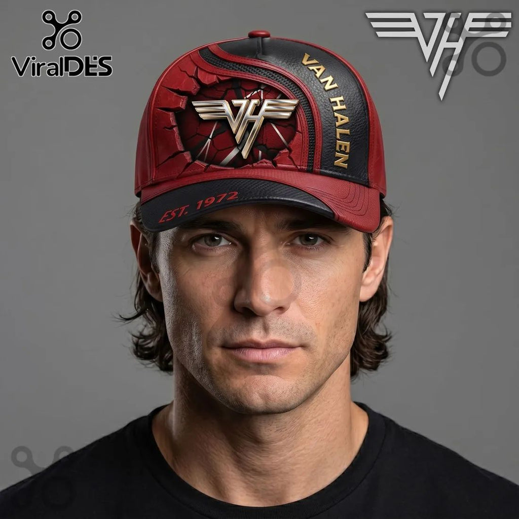 Van Halen Logo Red and Black Baseball Cap