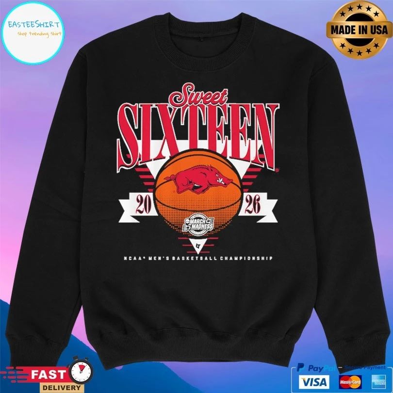 Arkansas Razorbacks Sweet Sixteen 2026 NCAA Men’s Basketball Championship T-shirt