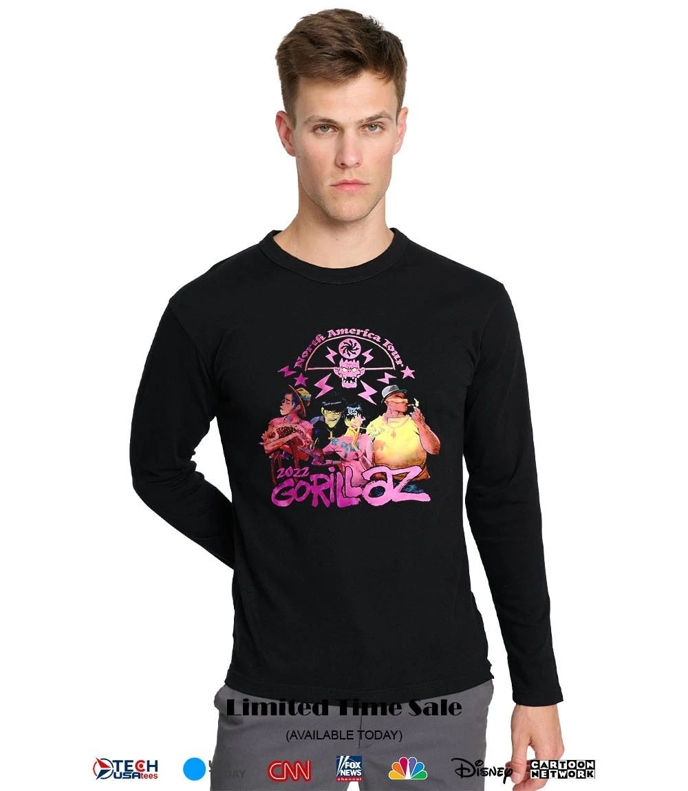 Gorillaz North America Tour 2022 graphic shirt