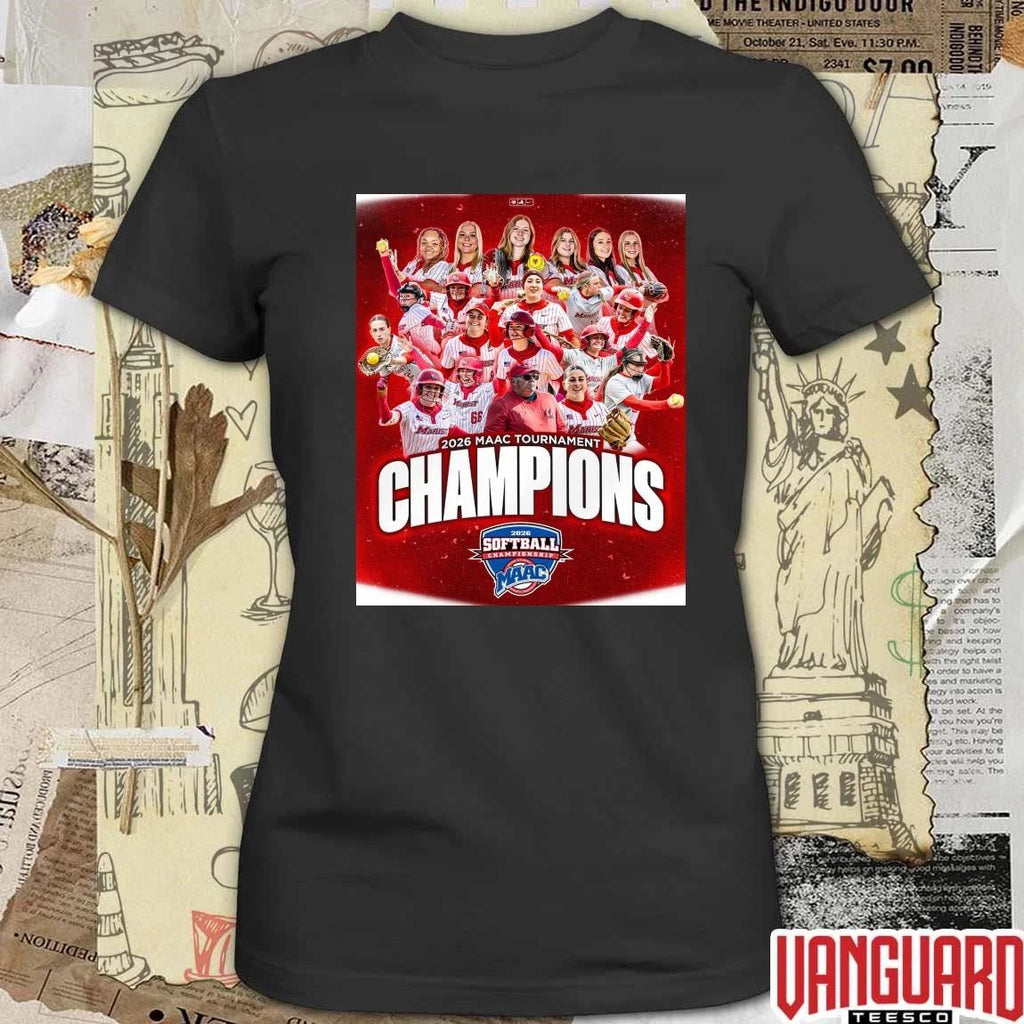 Marist Softball 2026 MAAC Tournament Champions Poster t-shirt