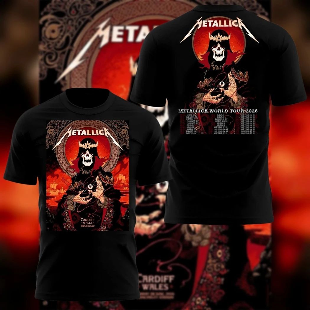 Metallica Cardiff M72 Pop-Up Peter Diamond Poster T-Shirt – June 28 2026 Principality Stadium Merch