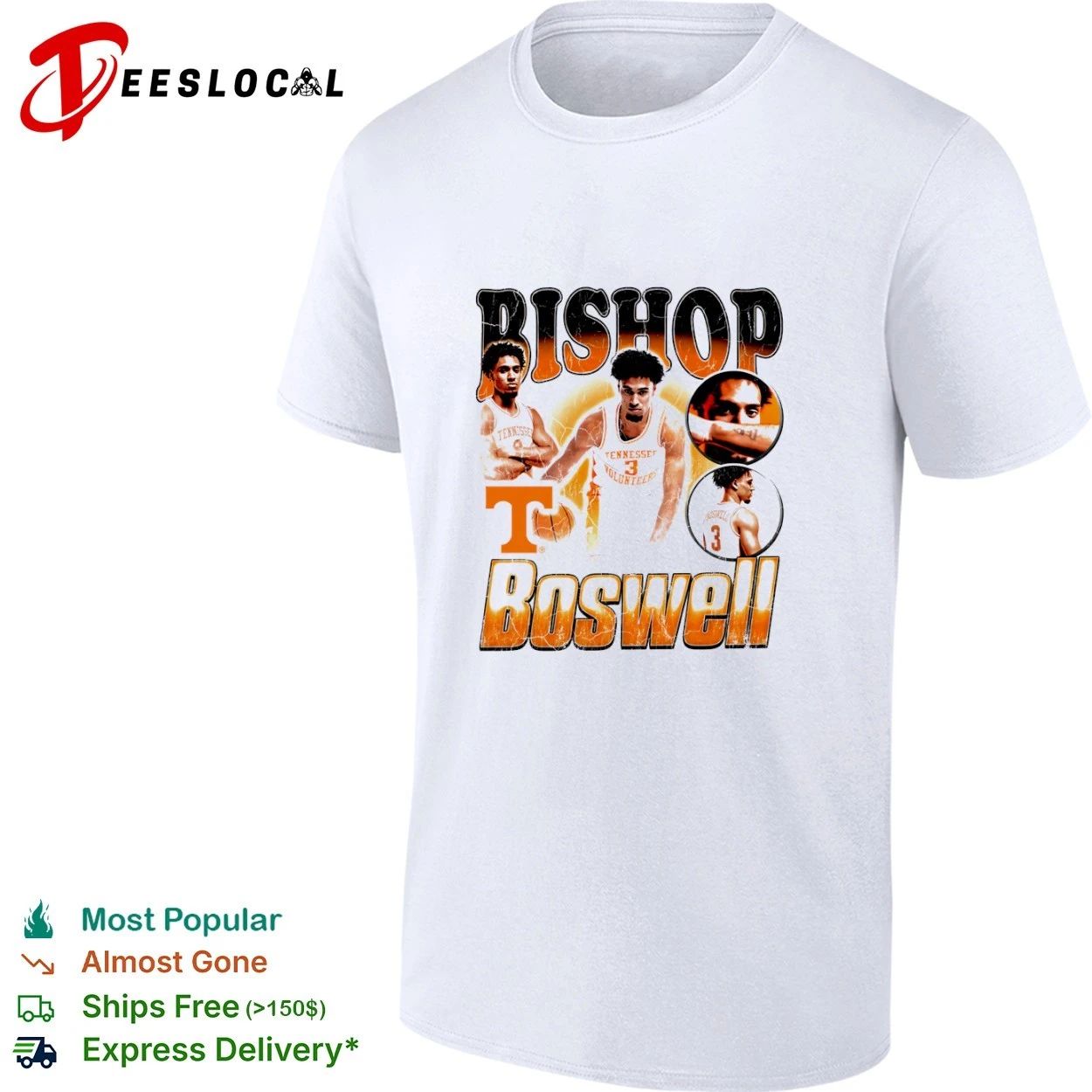 Bishop Boswell Tennessee Volunteers NCAA Basketball T-shirt
