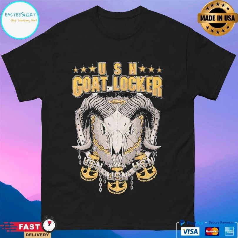 United States Navy Goat Locker Usn Skull T-shirt