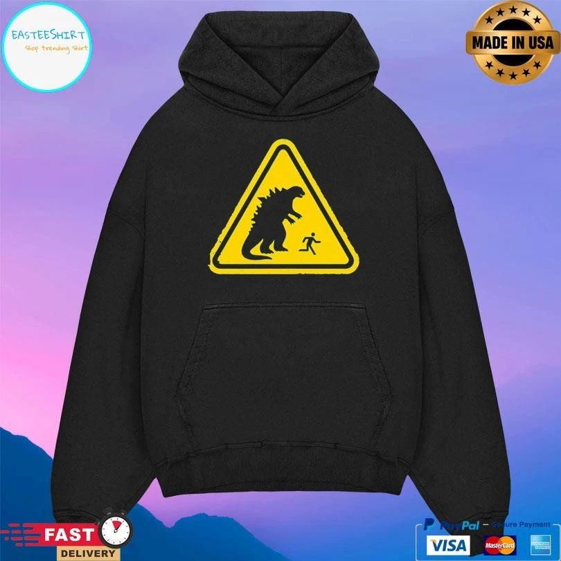 Kaiju Warning Danger Signs T-shirts