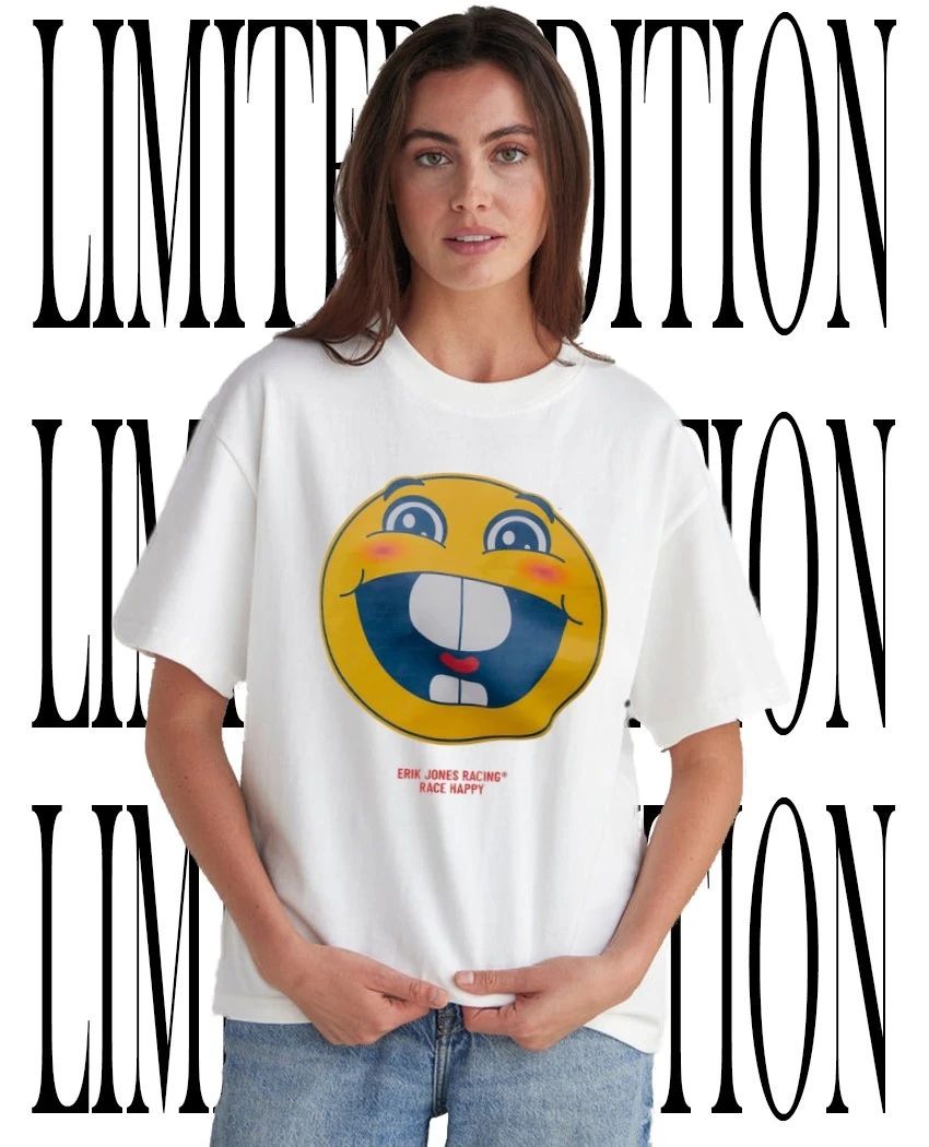 NASCAR Erik Jones Racing Race Happy happy face shirt