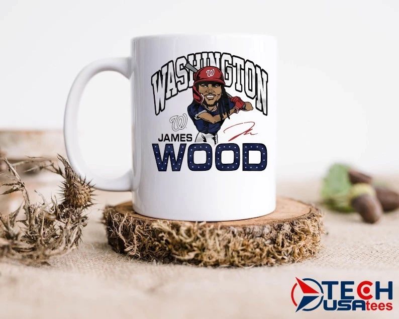 Washington Nationals James Wood caricature signature shirt